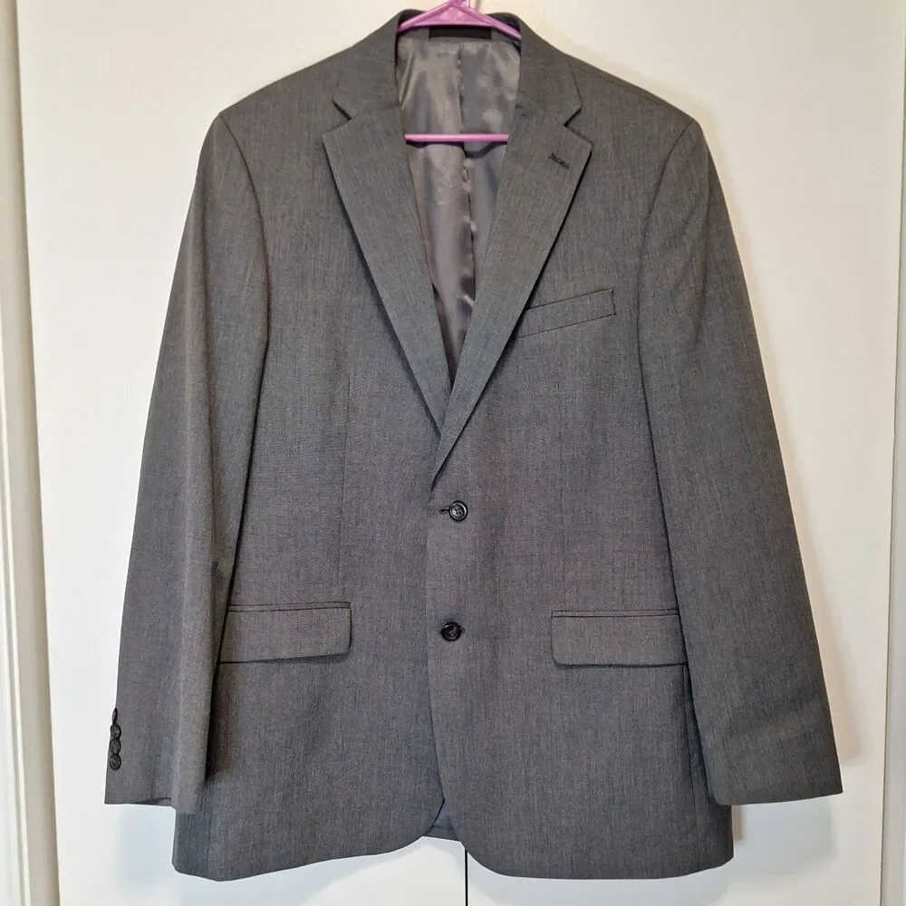 Geoffrey Beene Men's 44L Gray Modal Blend Suit Jacket Blazer Sport Coat